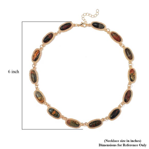Picasso Jasper 70.00 ctw Necklace 18-20 Inches - Picture 6 of 6